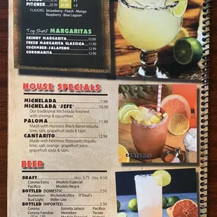 Drink menu