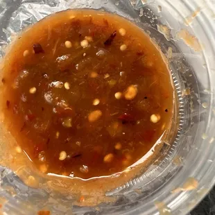 Red sauce what's left of it