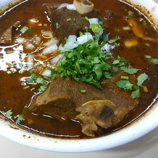 Close up of the birria amazingness.