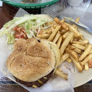 Cheese Burger &amp; Fries