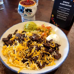 Carne Asada burrito bowl w/ black beans