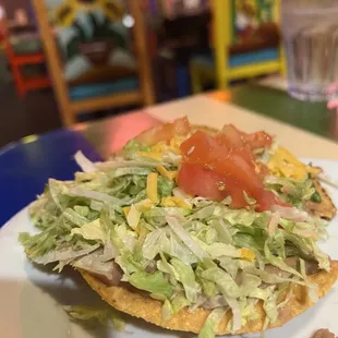 Beans tostada from combo 1 special