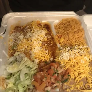 Chili Rellano Enchilada Plate