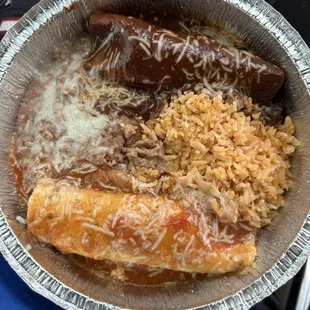 Lunch Pick 2 - Combo Platter Burrito and enchilada