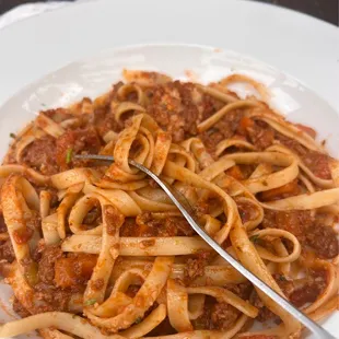 Spaghetti Bolognese with ground beef