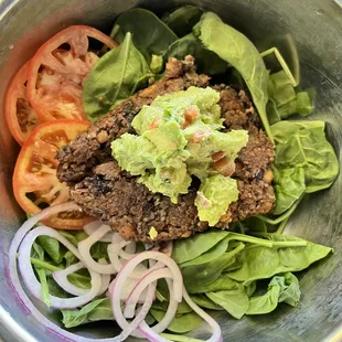 Veggie Patty on salad