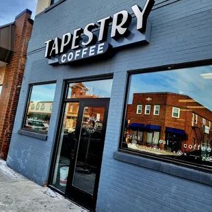 the exterior of a coffee shop