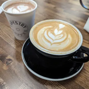 Lemon poppyseed Latte and hot chocolate