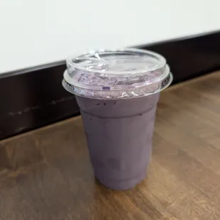 Iced Ube Matcha Latte - so delicious!