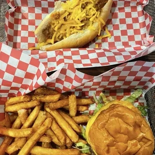 Single Smash Burger Chili Cheese Dog