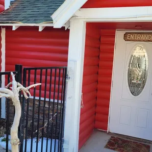 Entrance on the outside.