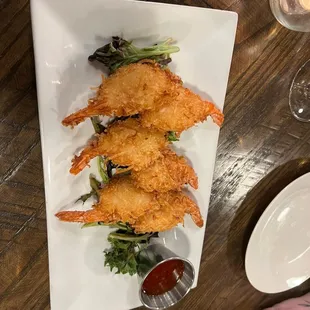 Coconut shrimp with chili sauce!!