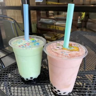 Honeydew Snow Bubble and Watermelon Snow Bubble