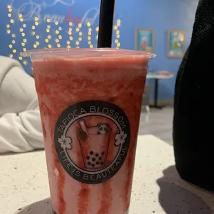 Strawberry smoothie w boba