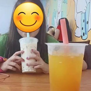 Mango classic iced tea and milk tea