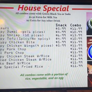 Food Menu Oct 9, 2021