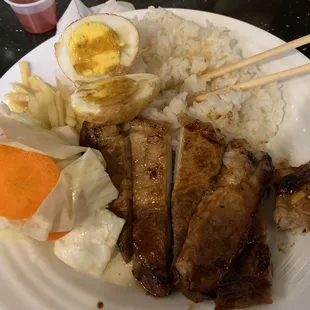 8. Grill Pork Chop with Rice Combo