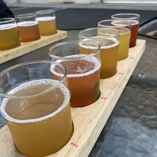 a flight of ciders