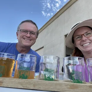 Did the "flight" for our first time at Tapped!!