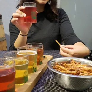 Delicious flight (my favorite was the Blu Pom and she liked Sleepy Hollow)