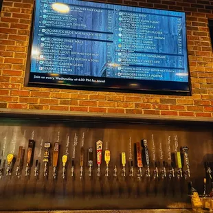 Half their current beers on tap