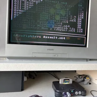 Nintendo 64 with several preloaded games