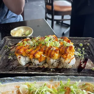 This is a taste of what to expect  Scallop roll Top Dream roll second Double Trouble third