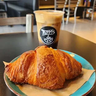 Croissant and Brown Sugar Espresso