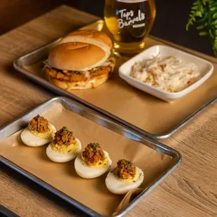 Chicken Sandwich &amp; Deviled Eggs