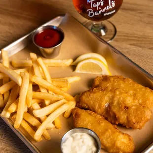 Fish &amp; Chips with Amber Ale