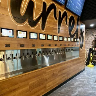 Some of the beers on tap.