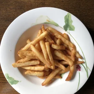 French fries after a toaster oven boost.