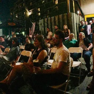 Comedy night on our deck!