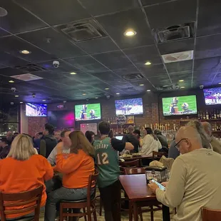 One side of the bar