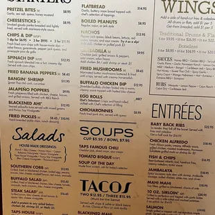 Jan 2025 menu
