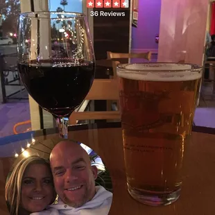 My beers and the foodie chicks wine