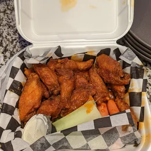 Regular Buffalo Baked wings.