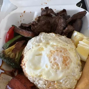 Tapsilog with garlic fried rice