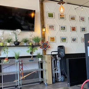 a tv mounted on a wall