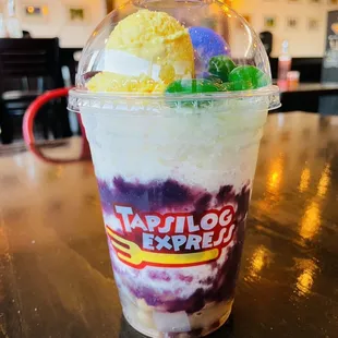 a cup of ice cream
