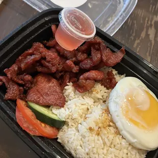 Tosilog with vinegar