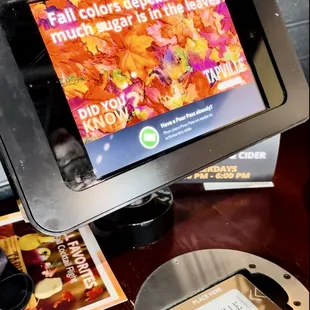 Tablet kiosk for self-ordering