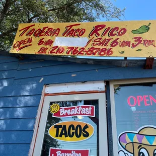 the front of the restaurant