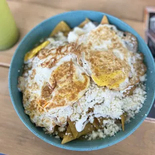 Chilaquiles Verde clásico (non spicy)