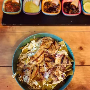 Chilaquiles with chicken
