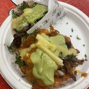 Carne Asada Taco and pastor volcan