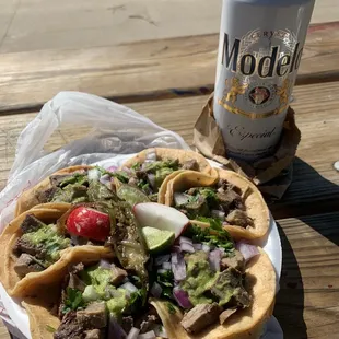 Lengua and Modelo! Happy dude!