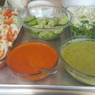 Green salsa is my favorite, red one extra spicy