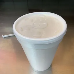 a close up of a plastic cup