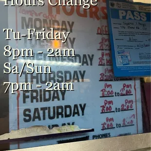Temporary Hours